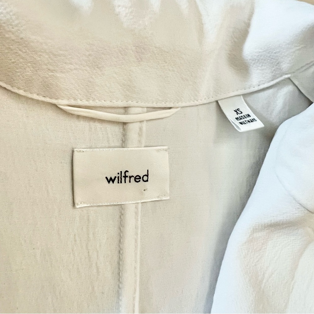 Aritzia Wilfred Free Form Shirt Cardigan in White Size XS - Picture 3 of 5